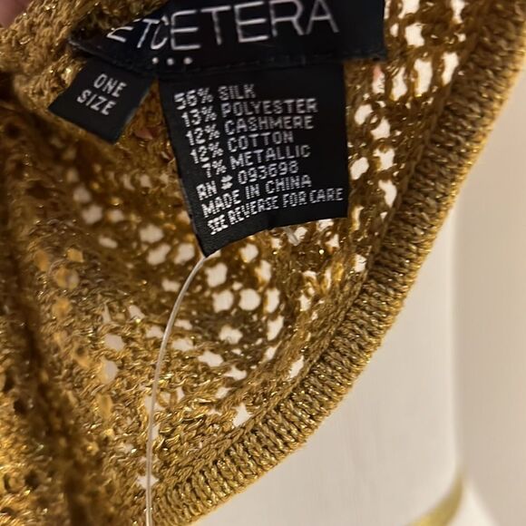 Etcetera Gold - Silk/Cotton Blend Scarf - Picture 4 of 4